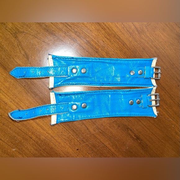 Electric Blue Handmade Leather Cuffs ⚡️💙 - Picture 2 of 6